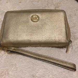 Gold Michael Kors wallet